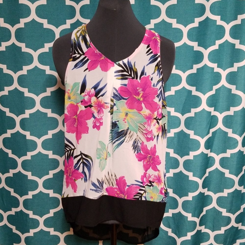 Hawaiian Sheer Hi-Low Blouse